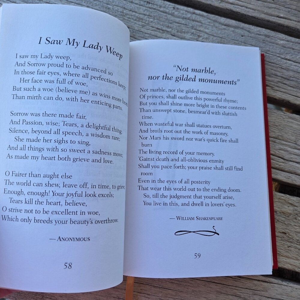 "The Treasury of Favorite Love Poems" Hardcover with Ribbon Page Marker LIKE NEW - Picture 6 of 6